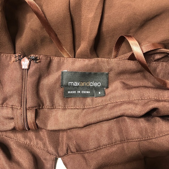 Max & Cleo 100% Silk Halter Maxi Dress - Picture 3 of 4